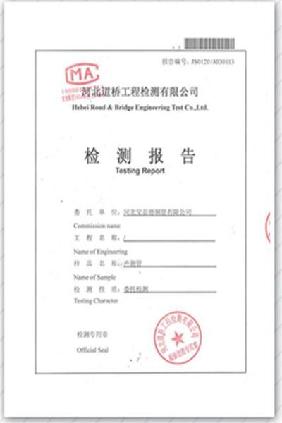 恩施产品检测报告